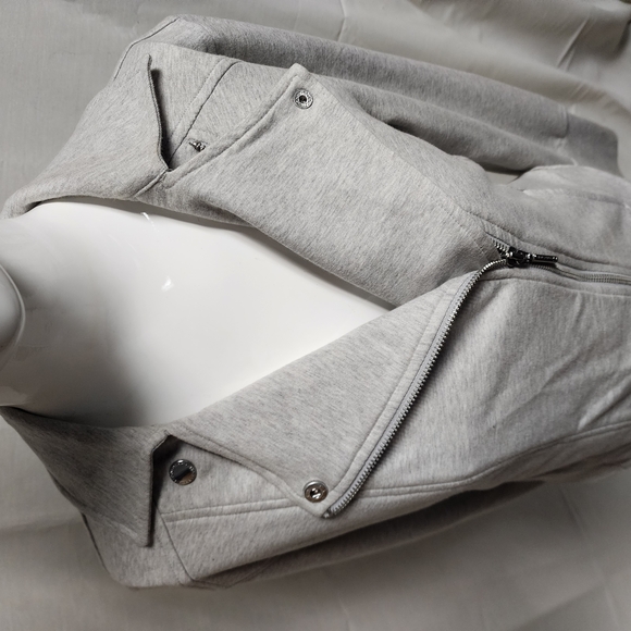 H By Halston Women's Gray Moto Zip-Up Jacket - Picture 3 of 13